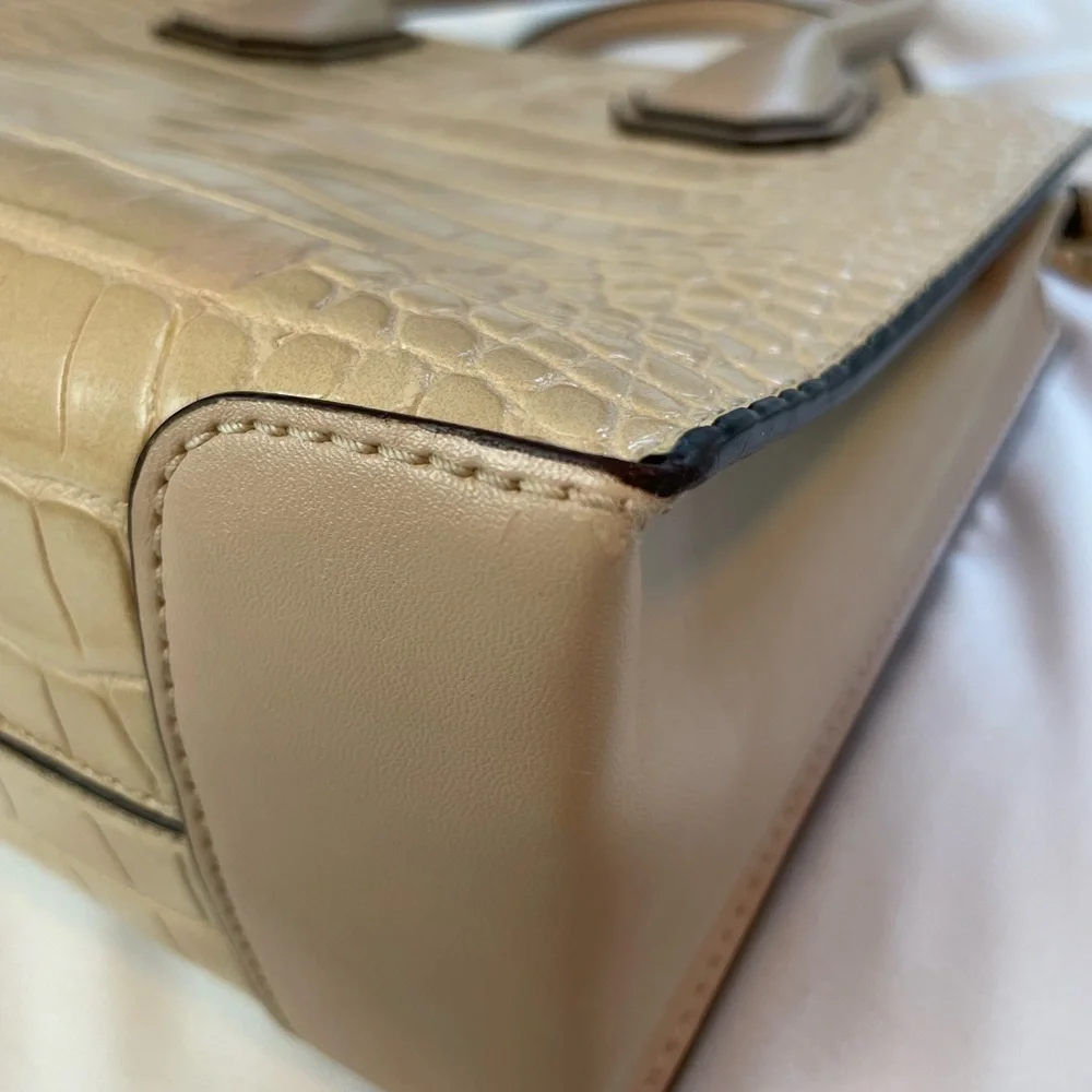 Michael Kors Tan Croc-Embossed Crossbody Bag - Picture 14 of 16